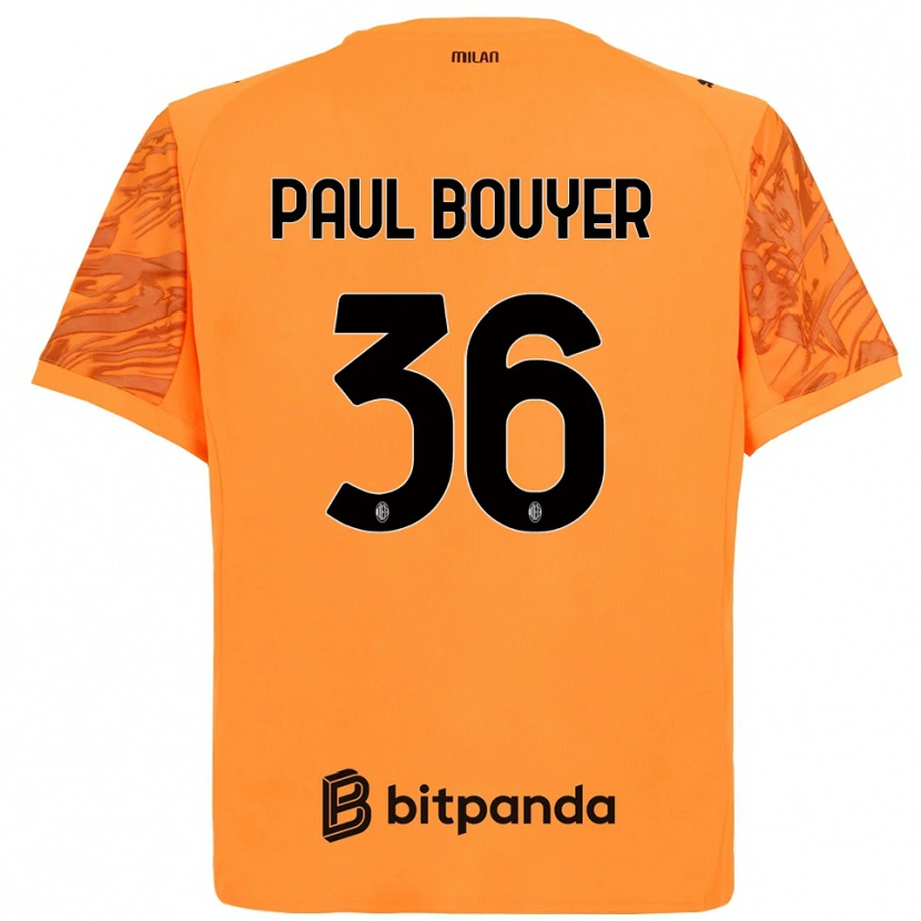 Danxen Hombre Camiseta Léo Paul Bouyer #36 Naranja Amarillo Negro Portero Equipación 2025/26 La Camisa México