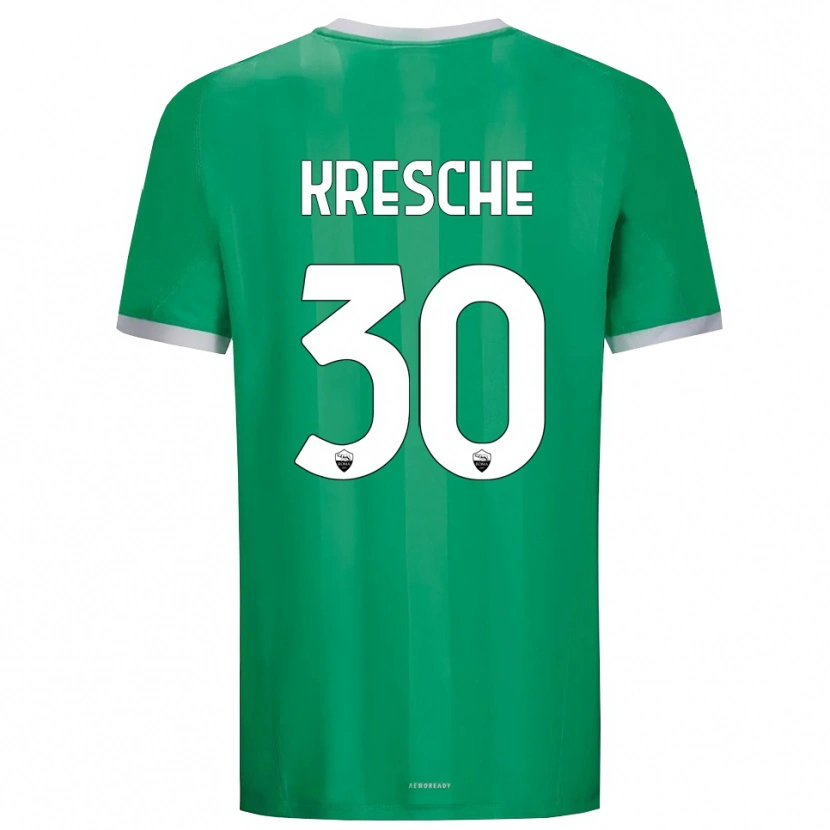 Danxen Hombre Camiseta Isabella Kresche #30 Verde Blanco Portero Equipación 2025/26 La Camisa México