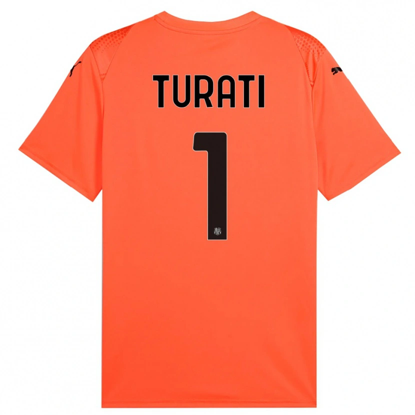 Danxen Hombre Camiseta Stefano Turati #1 Naranja Negro Portero Equipación 2025/26 La Camisa México