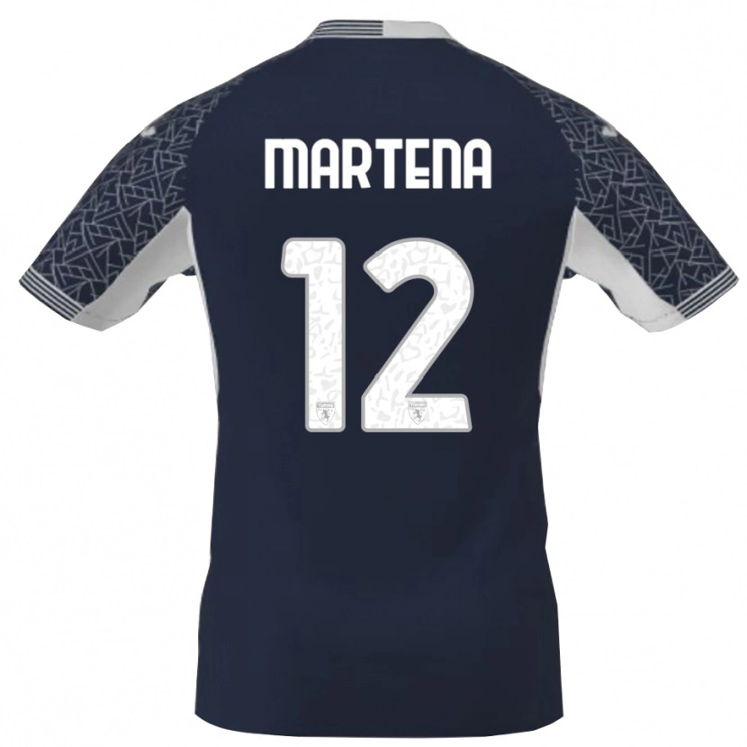 Danxen Hombre Camiseta Gabriele Martena #12 Azul Negro Blanco Portero Equipación 2025/26 La Camisa México