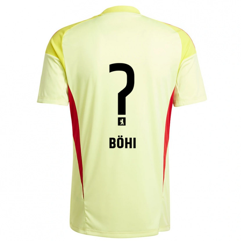 Danxen Hombre Camiseta Nadine Böhi #0 Amarillo Claro Negro Portero Equipación 2025/26 La Camisa México