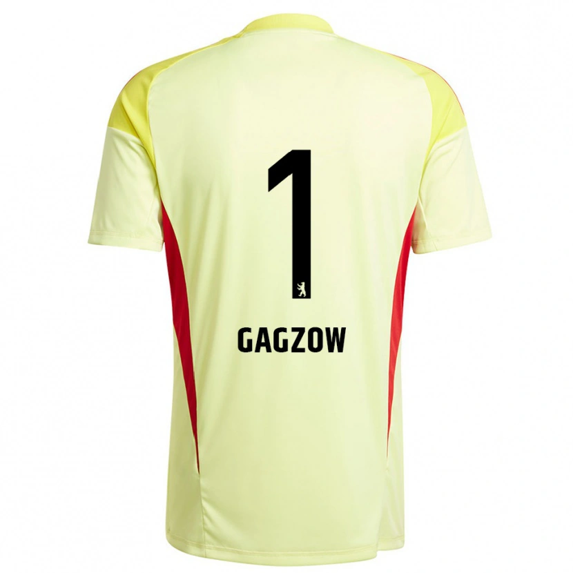 Danxen Hombre Camiseta Fritz Gagzow #1 Amarillo Claro Negro Portero Equipación 2025/26 La Camisa México