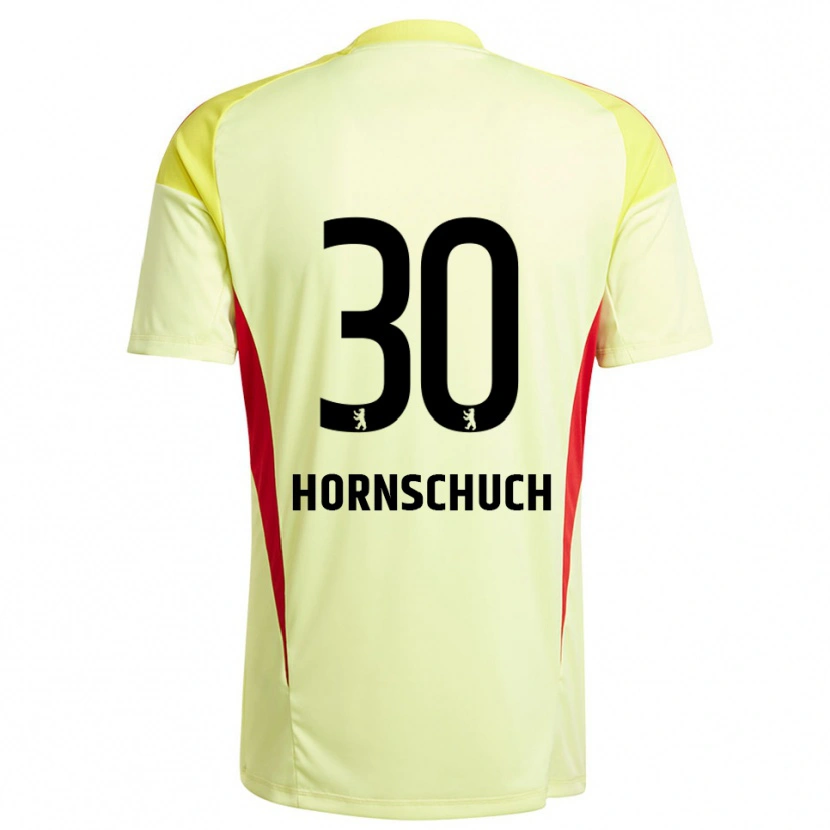 Danxen Hombre Camiseta Sarah Hornschuch #30 Amarillo Claro Negro Portero Equipación 2025/26 La Camisa México