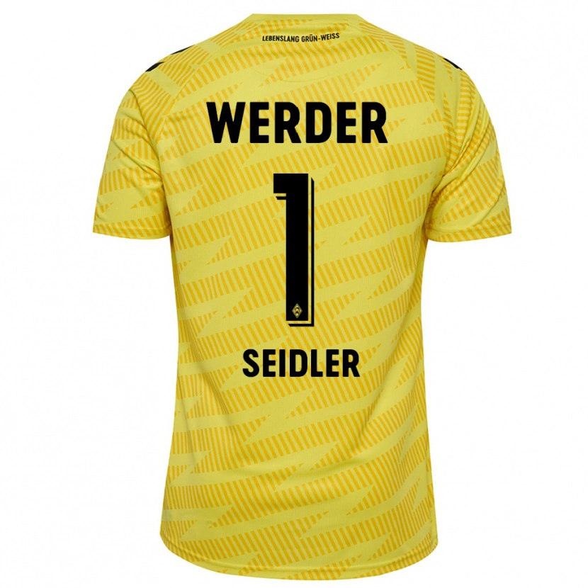 Danxen Hombre Camiseta Calvin Seidler #1 Amarillo Negro Portero Equipación 2025/26 La Camisa México