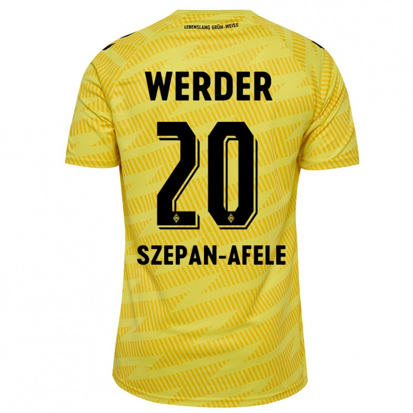 Danxen Hombre Camiseta Gianni Szepan-Afele #20 Amarillo Negro Portero Equipación 2025/26 La Camisa México