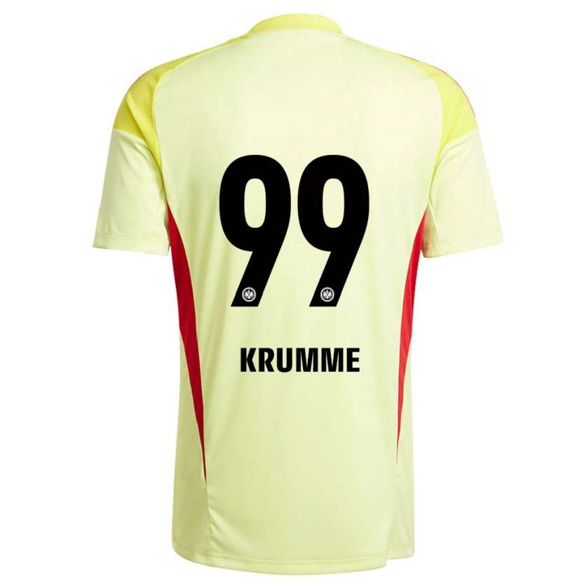 Danxen Hombre Camiseta Janne Krumme #99 Amarillo Claro Negro Portero Equipación 2025/26 La Camisa México