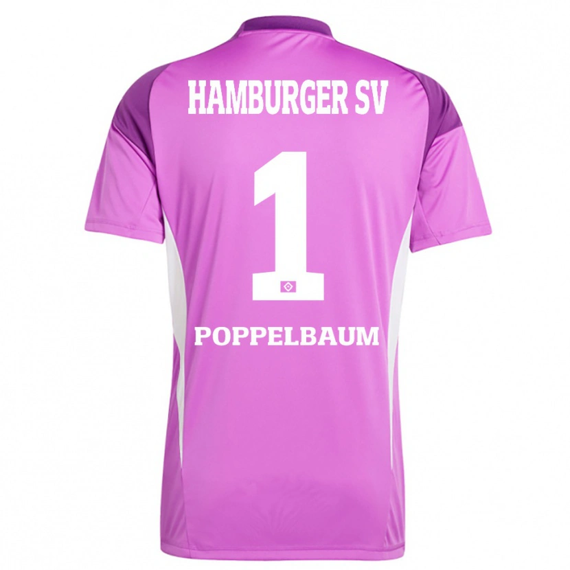 Danxen Hombre Camiseta Colin Poppelbaum #1 Blanco Lila Púrpura Portero Equipación 2025/26 La Camisa México