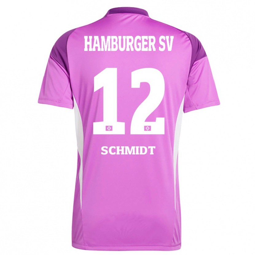 Danxen Hombre Camiseta Bennet Schmidt #12 Blanco Lila Púrpura Portero Equipación 2025/26 La Camisa México