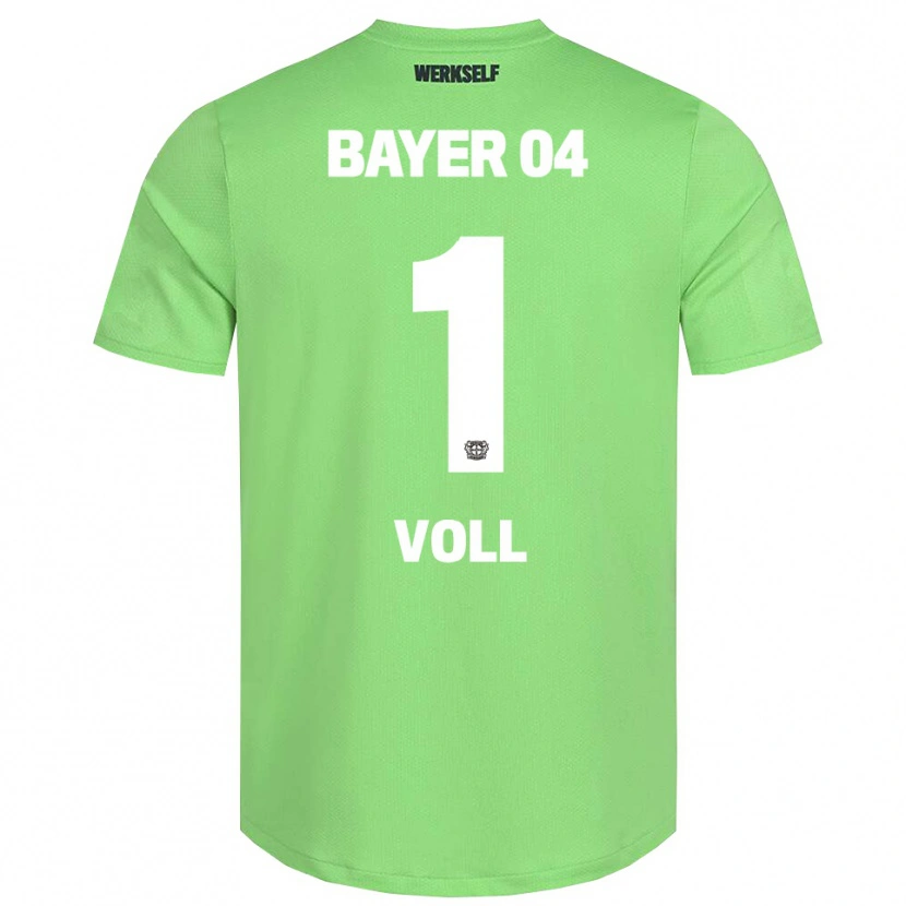 Danxen Hombre Camiseta Charlotte Voll #1 Verde Claro Blanco Portero Equipación 2025/26 La Camisa México