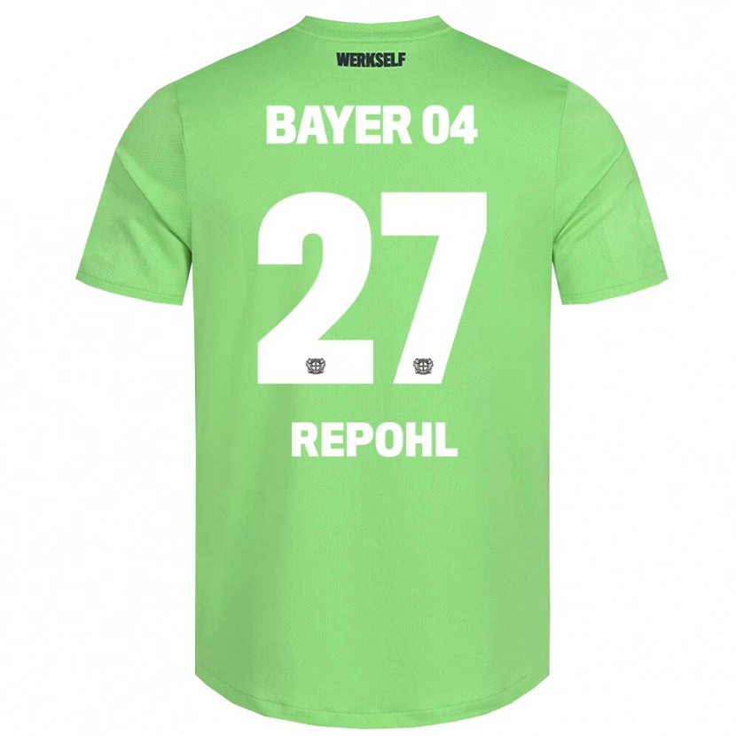 Danxen Hombre Camiseta Friederike Repohl #27 Verde Claro Blanco Portero Equipación 2025/26 La Camisa México