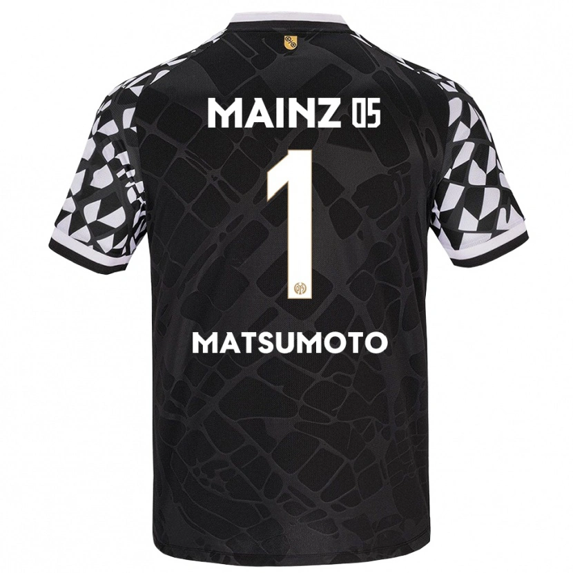 Danxen Hombre Camiseta Mamiko Matsumoto #1 Negro Blanco Portero Equipación 2025/26 La Camisa México