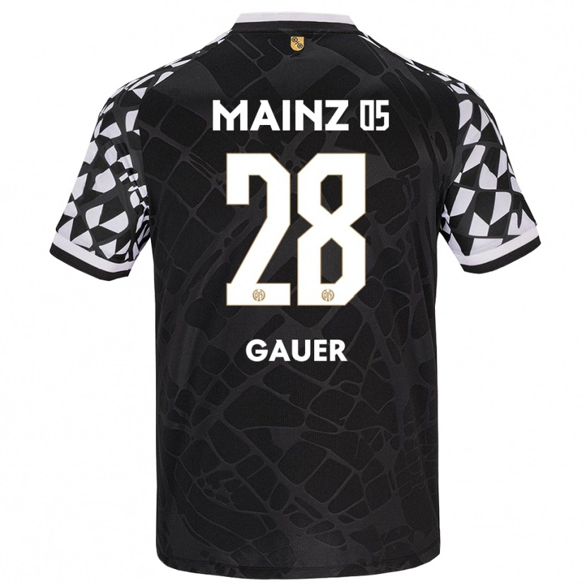 Danxen Hombre Camiseta Luke Gauer #28 Negro Blanco Portero Equipación 2025/26 La Camisa México