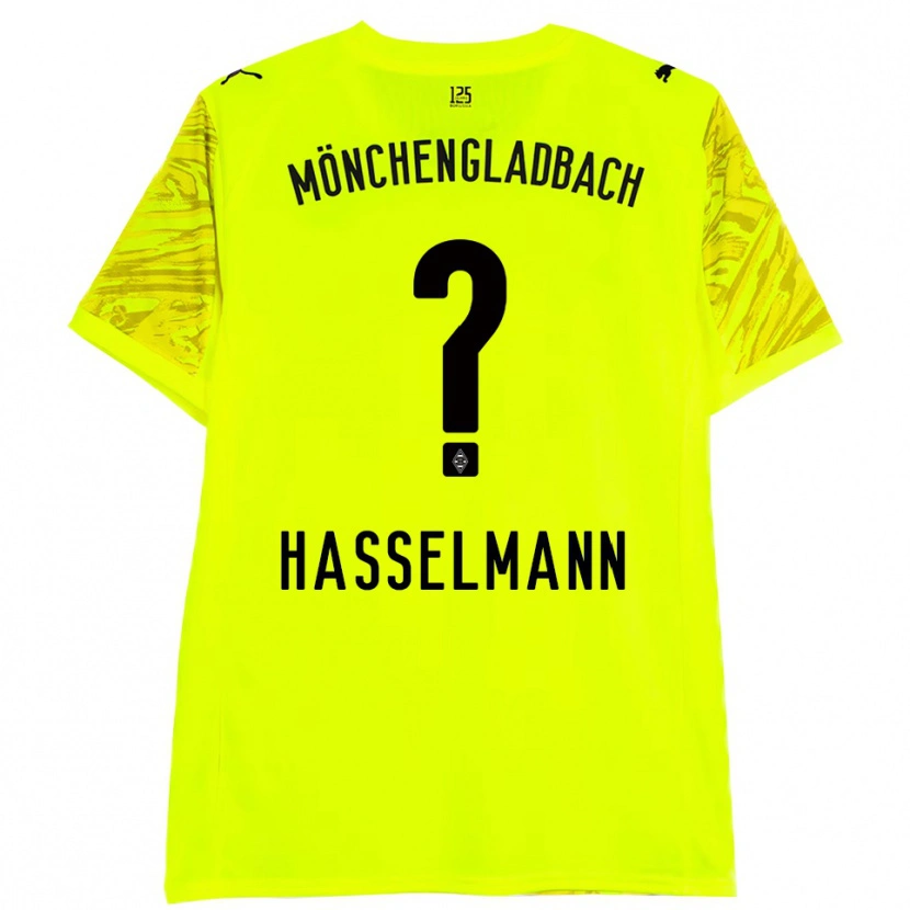 Danxen Hombre Camiseta Nina Hasselmann #0 Amarillo Negro Portero Equipación 2025/26 La Camisa México