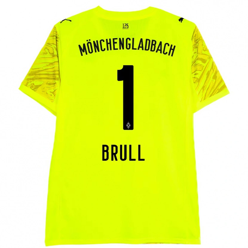 Danxen Hombre Camiseta Maximilian Brüll #1 Amarillo Negro Portero Equipación 2025/26 La Camisa México