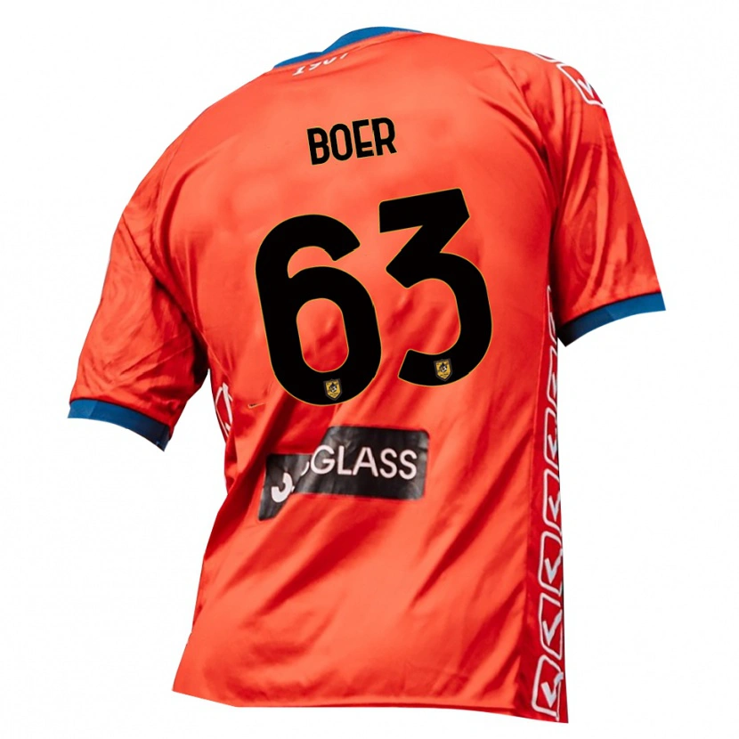 Danxen Hombre Camiseta Pietro Boer #63 Naranja Rojo Portero Equipación 2025/26 La Camisa México