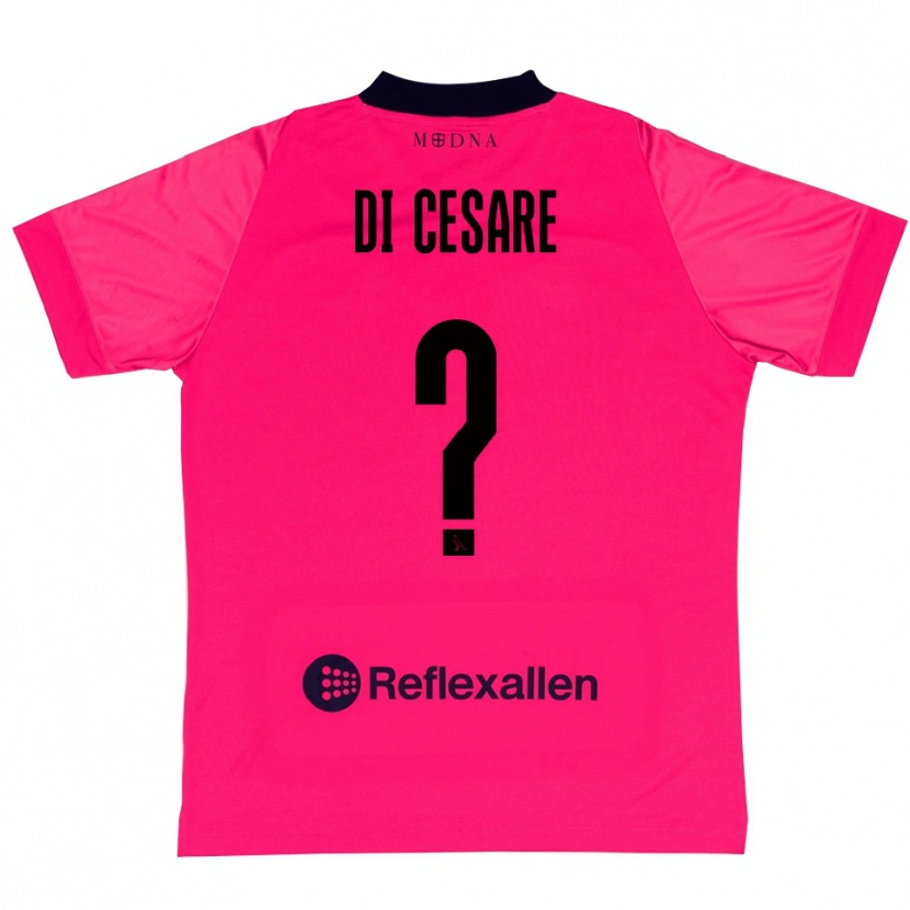 Danxen Hombre Camiseta Gabriele Di Cesare #0 Rosa Intenso Negro Portero Equipación 2025/26 La Camisa México