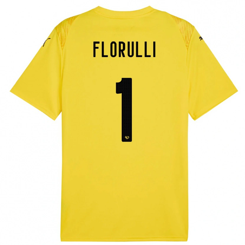 Danxen Hombre Camiseta Gerlando Florulli #1 Amarillo Negro Portero Equipación 2025/26 La Camisa México