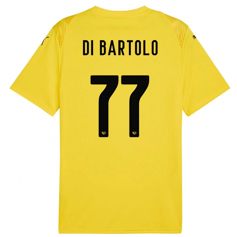 Danxen Hombre Camiseta Francesco Di Bartolo #77 Amarillo Negro Portero Equipación 2025/26 La Camisa México