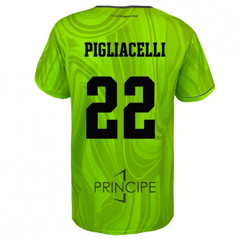 Danxen Hombre Camiseta Mirko Pigliacelli #22 Verde Amarillo Negro Portero Equipación 2025/26 La Camisa México
