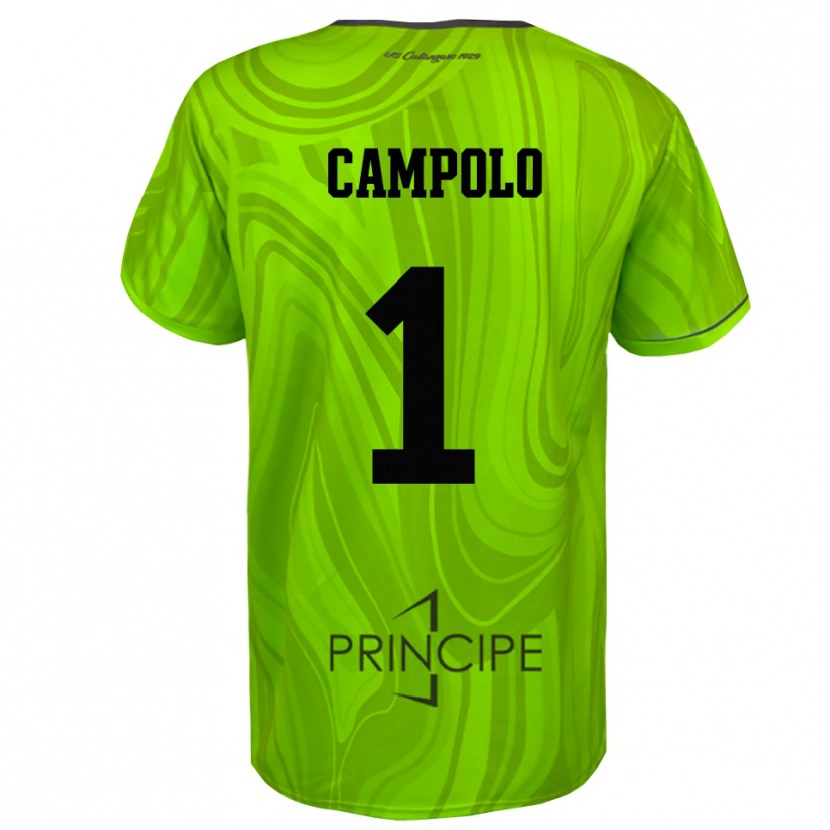 Danxen Hombre Camiseta Alessandro Campolo #1 Verde Amarillo Negro Portero Equipación 2025/26 La Camisa México