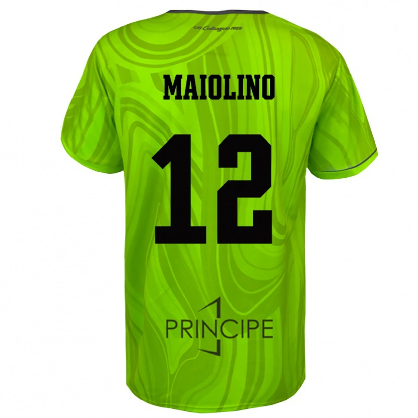 Danxen Hombre Camiseta Alex Maiolino #12 Verde Amarillo Negro Portero Equipación 2025/26 La Camisa México