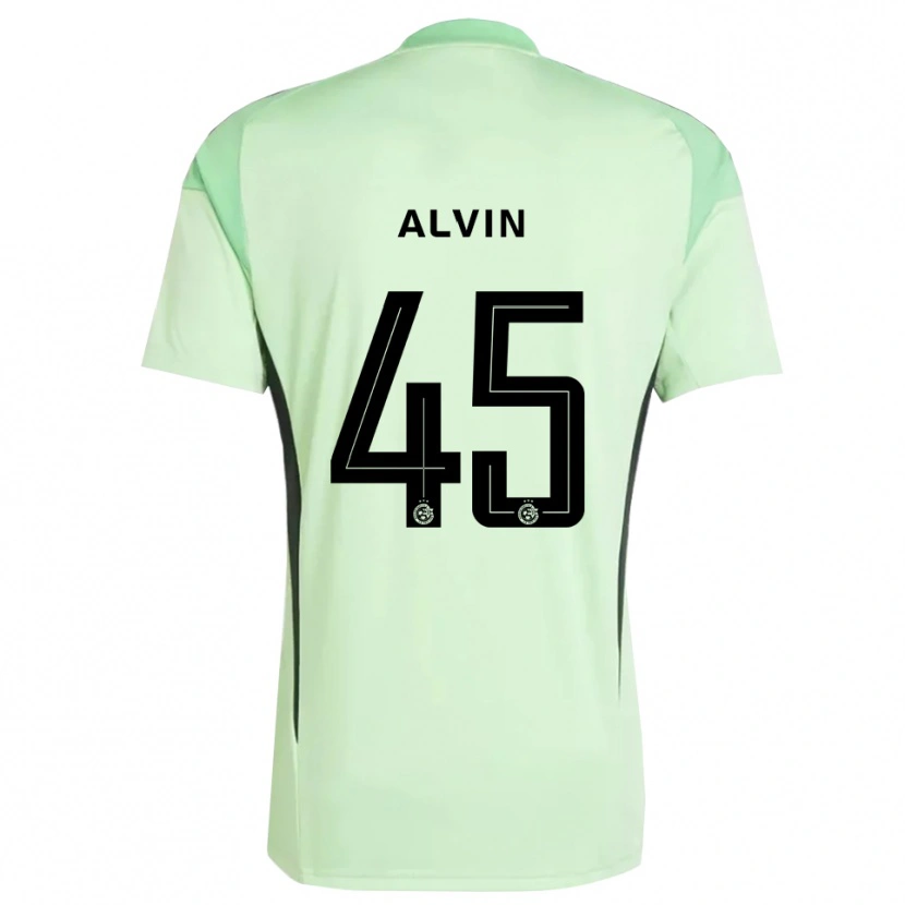 Danxen Hombre Camiseta Glenn Alvin #45 Verde Claro Negro Portero Equipación 2025/26 La Camisa México