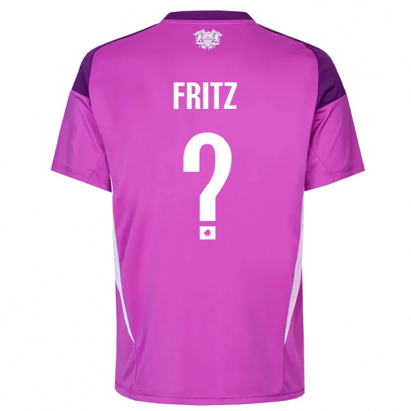 Danxen Hombre Camiseta Gustav Fritz #0 Lila Morado Blanco Portero Equipación 2025/26 La Camisa México
