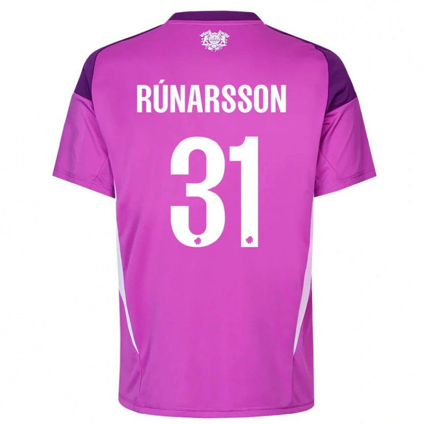 Danxen Hombre Camiseta Rúnar Alex Rúnarsson #31 Lila Morado Blanco Portero Equipación 2025/26 La Camisa México