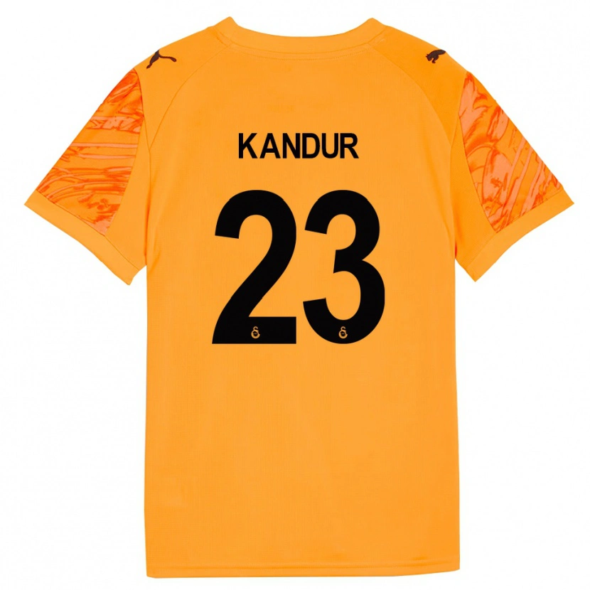 Danxen Hombre Camiseta Müge Kandur #23 Naranja Oscuro Negro Portero Equipación 2025/26 La Camisa México