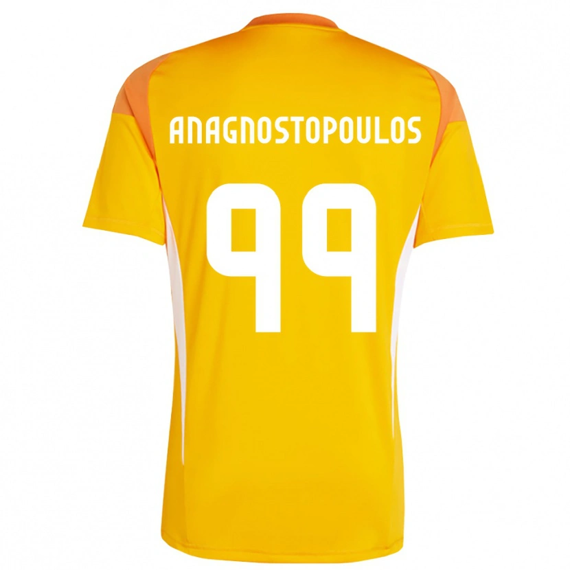 Danxen Hombre Camiseta Alexandros Anagnostopoulos #99 Naranja Blanco Portero Equipación 2025/26 La Camisa México