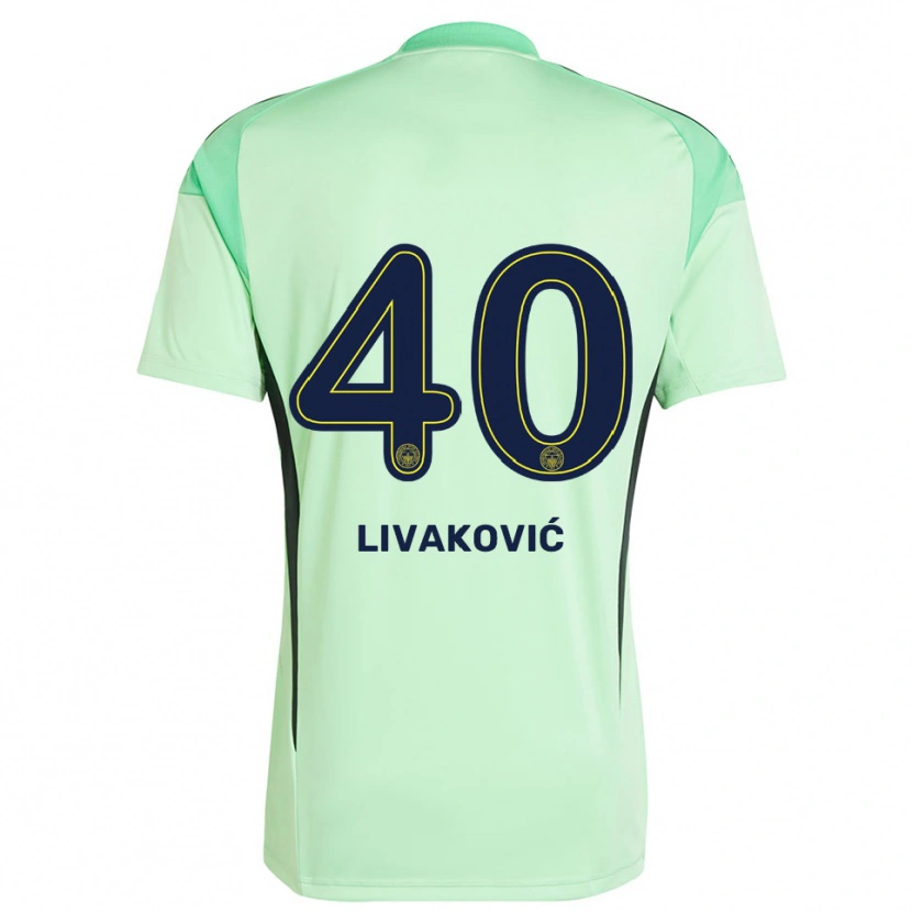 Danxen Hombre Camiseta Dominik Livakovic #40 Verde Claro Negro Portero Equipación 2025/26 La Camisa México