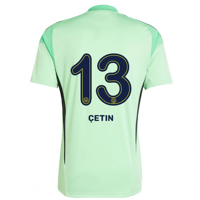 Danxen Hombre Camiseta Tarık Çetin #13 Verde Claro Negro Portero Equipación 2025/26 La Camisa México