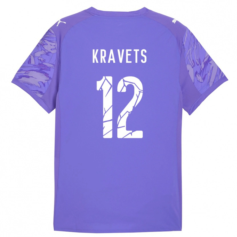 Danxen Hombre Camiseta Vladyslav Kravets #12 Lila Morado Portero Equipación 2025/26 La Camisa México