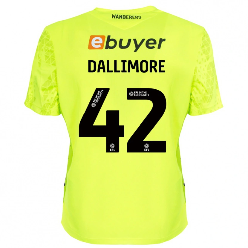 Danxen Hombre Camiseta Jack Dallimore #42 Verde Fluorescente Portero Equipación 2025/26 La Camisa México