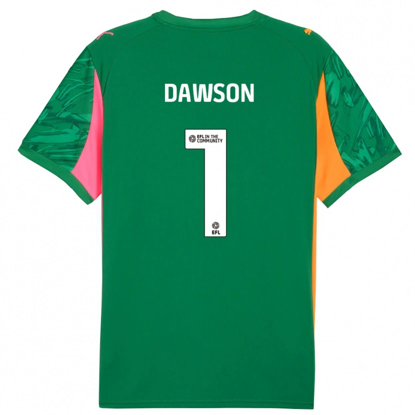 Danxen Hombre Camiseta Cameron Dawson #1 Verde Naranja Rosa Portero Equipación 2025/26 La Camisa México
