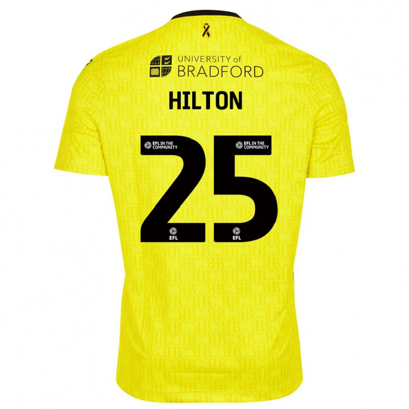 Danxen Hombre Camiseta Joe Hilton #25 Negro Amarillo Portero Equipación 2025/26 La Camisa México