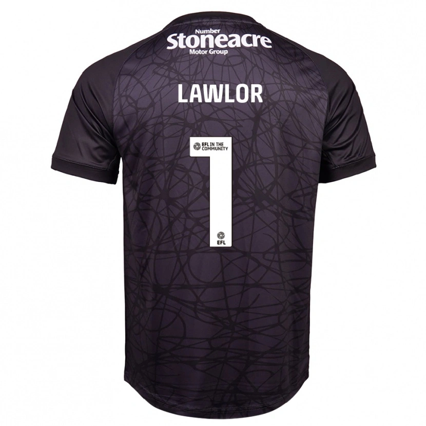 Danxen Hombre Camiseta Ian Lawlor #1 Negro Blanco Portero Equipación 2025/26 La Camisa México