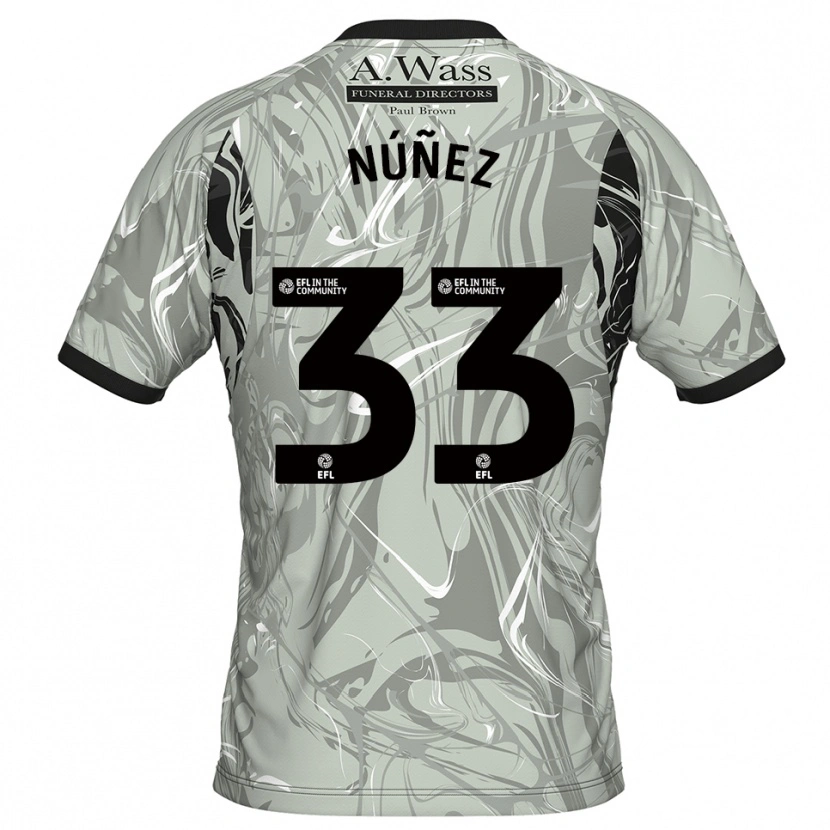 Danxen Hombre Camiseta Anthony Núñez #33 Negro Gris Claro Portero Equipación 2025/26 La Camisa México