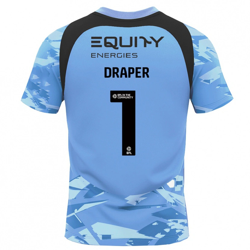 Danxen Hombre Camiseta Anna Draper #1 Negro Azul Claro Glack Portero Equipación 2025/26 La Camisa México