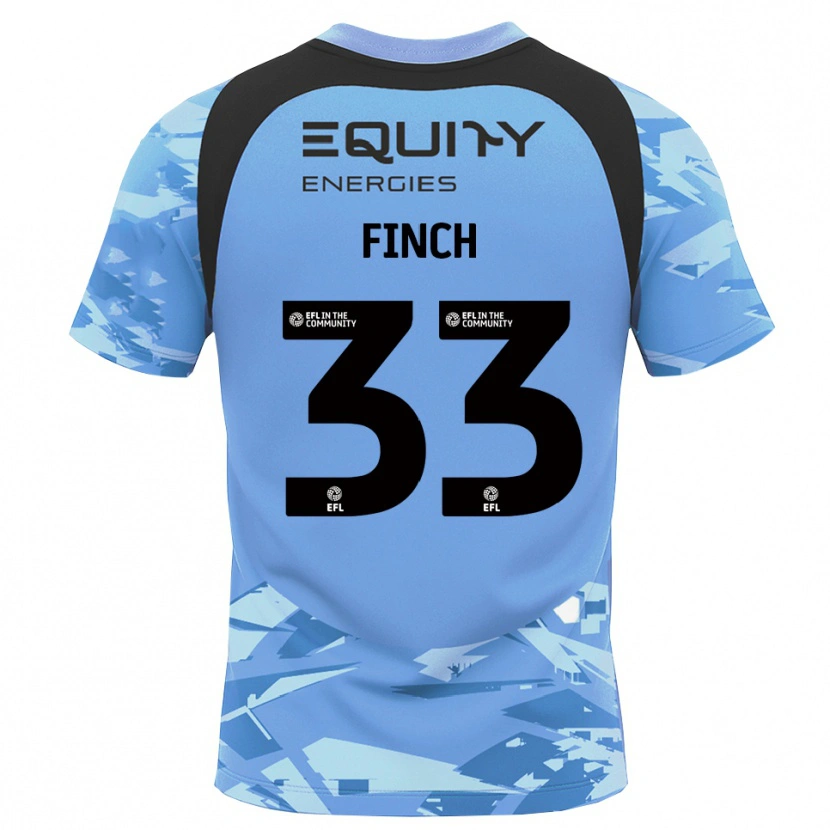 Danxen Hombre Camiseta Tom Finch #33 Negro Azul Claro Glack Portero Equipación 2025/26 La Camisa México