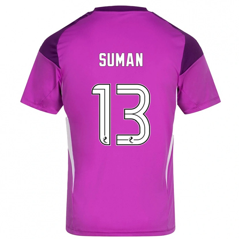 Danxen Hombre Camiseta Nick Suman #13 Magenta Morado Portero Equipación 2025/26 La Camisa México