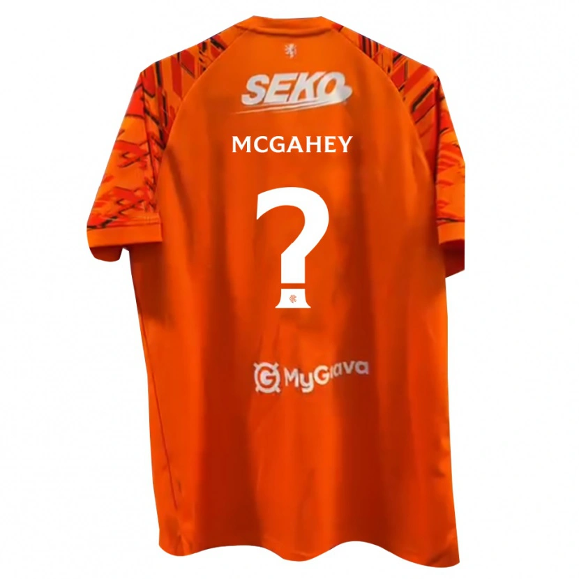 Danxen Hombre Camiseta Lewis McGahey #0 Blanco Naranja Portero Equipación 2025/26 La Camisa México