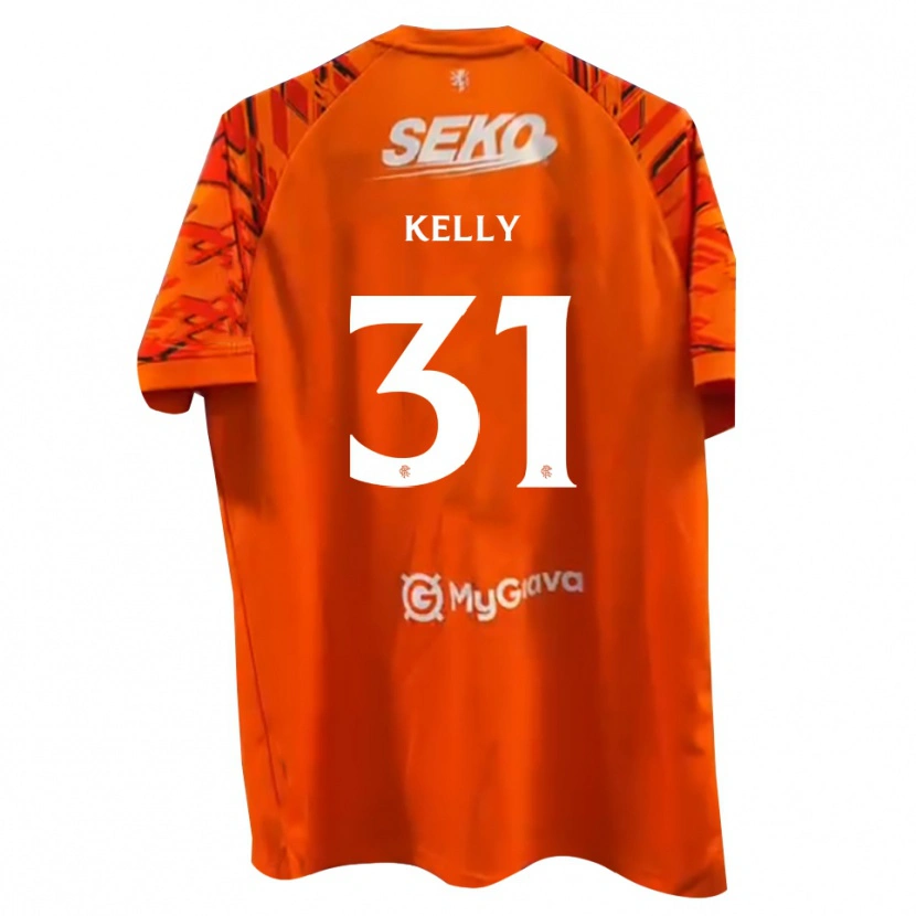 Danxen Hombre Camiseta Liam Kelly #31 Blanco Naranja Portero Equipación 2025/26 La Camisa México