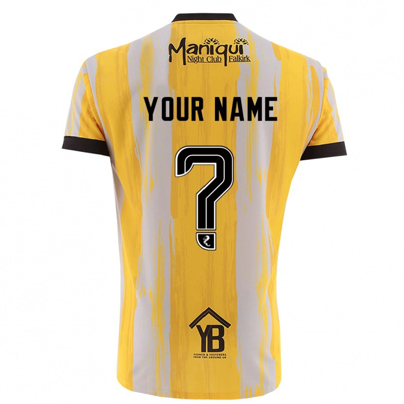 Danxen Hombre Camiseta Falkirk FC Negro Amarillo Portero Equipación 2025/26 La Camisa México