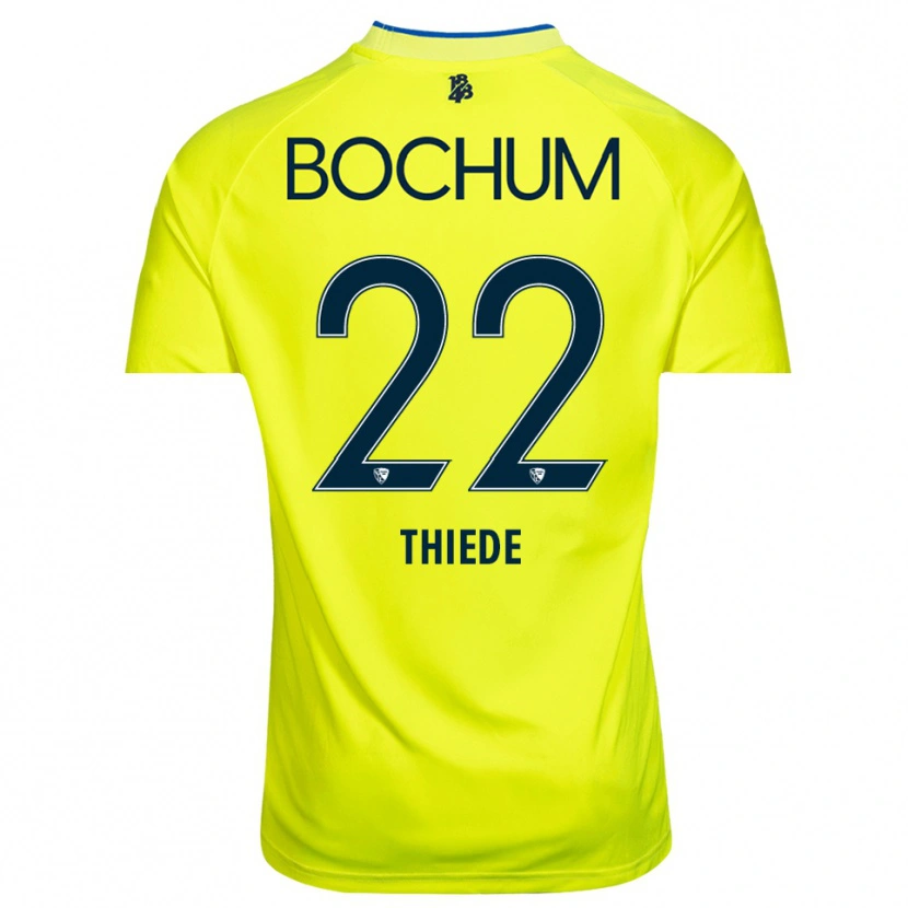 Danxen Hombre Camiseta Niclas Thiede #22 Verde Amarillo Portero Equipación 2025/26 La Camisa México