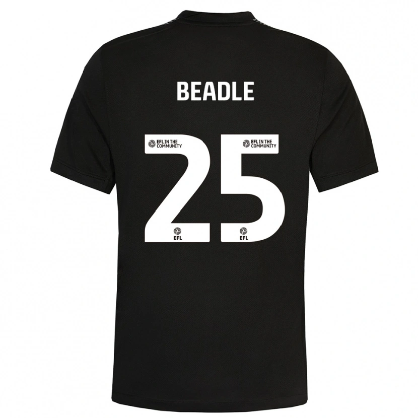 Danxen Hombre Camiseta James Beadle #25 Negro Blanco Portero Equipación 2025/26 La Camisa México