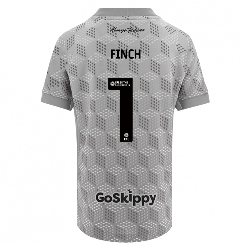 Danxen Hombre Camiseta Isaac Finch #1 Gris Negro Portero Equipación 2025/26 La Camisa México