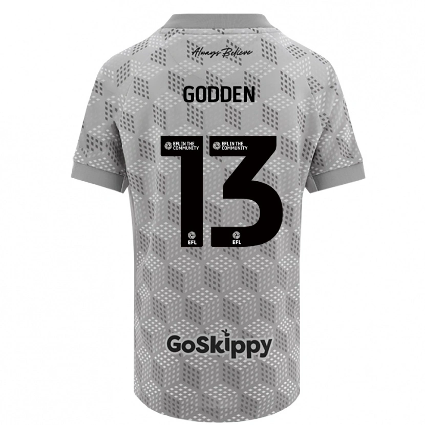 Danxen Hombre Camiseta Freddie Godden #13 Gris Negro Portero Equipación 2025/26 La Camisa México