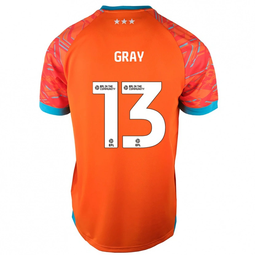 Danxen Hombre Camiseta Henry Gray #13 Blanco Naranja Portero Equipación 2025/26 La Camisa México