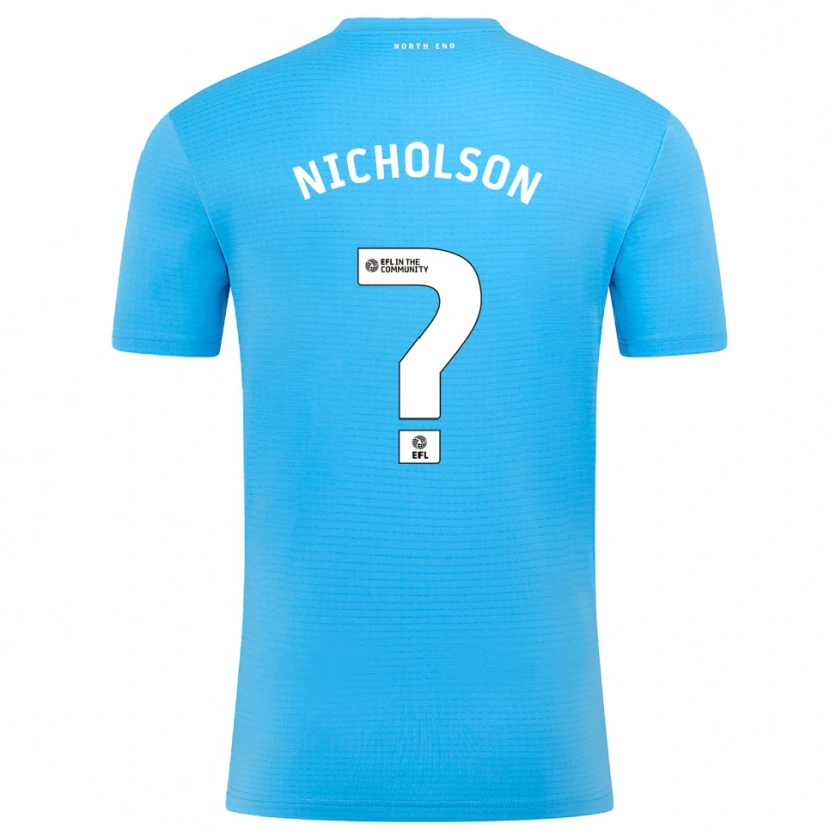 Danxen Hombre Camiseta Joseph Nicholson #0 Blanco Azul Portero Equipación 2025/26 La Camisa México